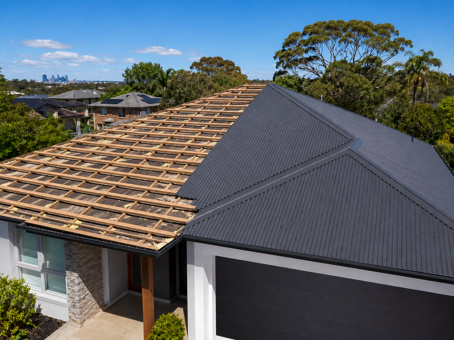 Commercial roofing project in Singapore